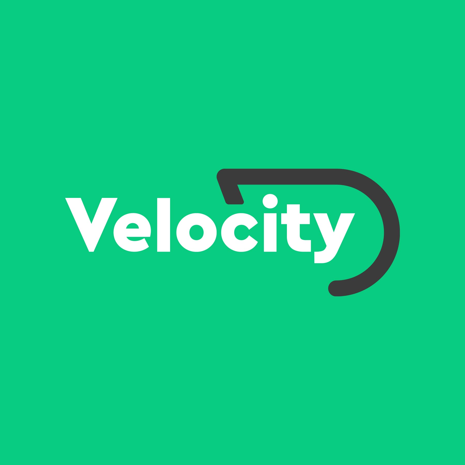Velocity - Logo op groen